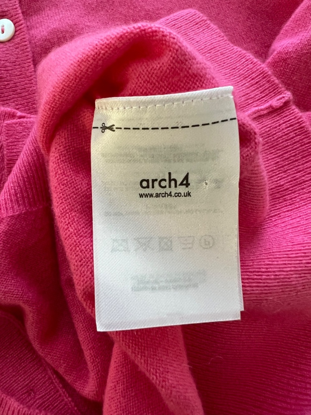 Arch4 baby goat, cashmere sweater, vest, geranium, pink, size, large, NWT - Picture 3 of 7